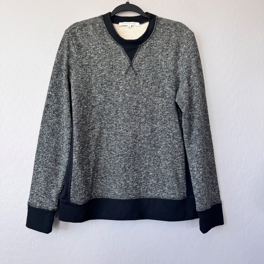 Parke & Ronen Heathered Gray Crew Neck Long Sleeve Sweatshirt Men's Large